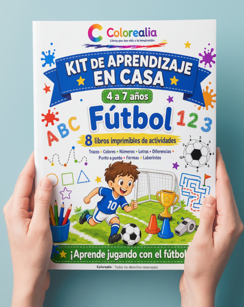 KIT DE ESTIMULACIÓN PARA NIÑOS DE 4 A 7 AÑOS - FÚTBOL
